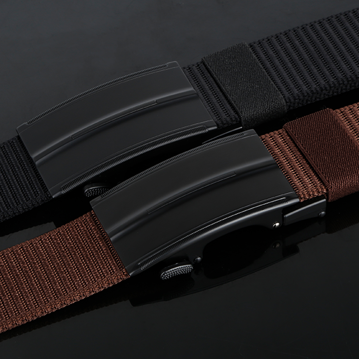 Men's Belt  Automatic buckle tank belt canvas fabric belt 3.4cm