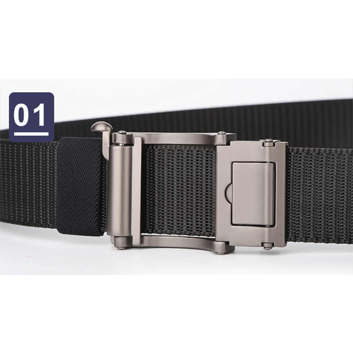 Men's Belt Pin buckle  Automatic buckle tank belt canvas  fabric belt 3.4cm