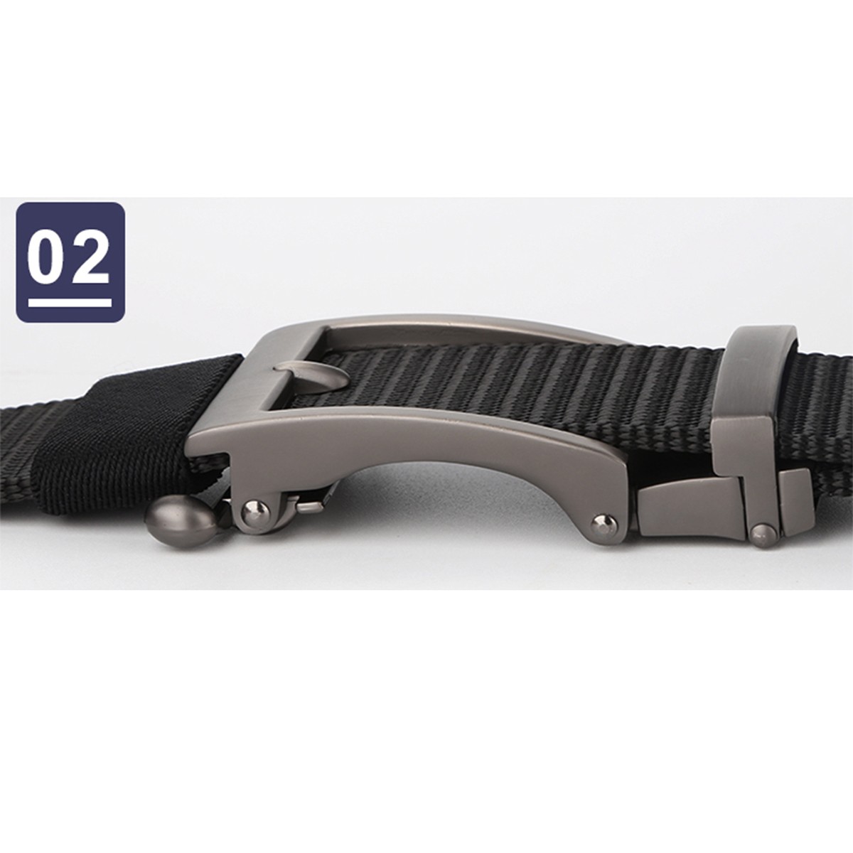 Men's Belt Pin buckle  Automatic buckle tank belt canvas  fabric belt 3.4cm