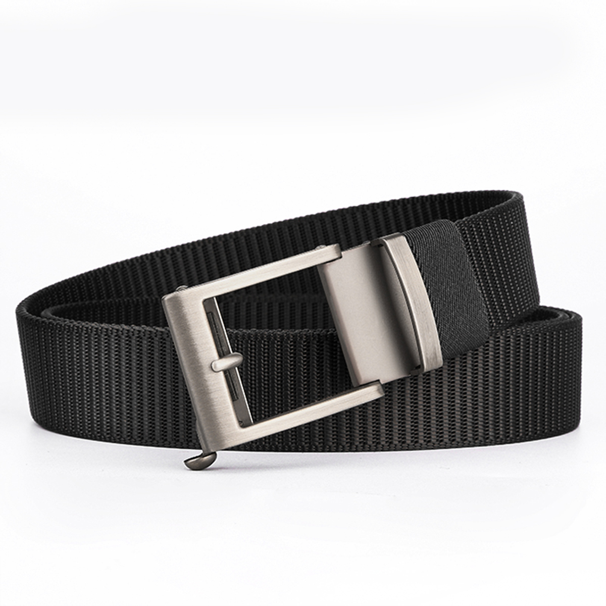 Men's Belt Pin buckle  Automatic buckle tank belt canvas  fabric belt 3.4cm