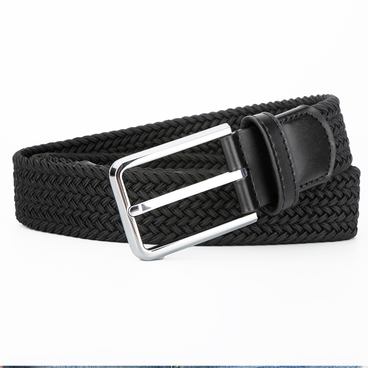 Men's Belt Pin  buckle Woven belt canvas  fabric belt 3.4cm
