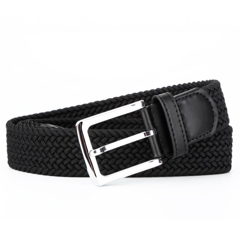 Men's Belt Pin  buckle Woven belt canvas  fabric belt 3.4cm
