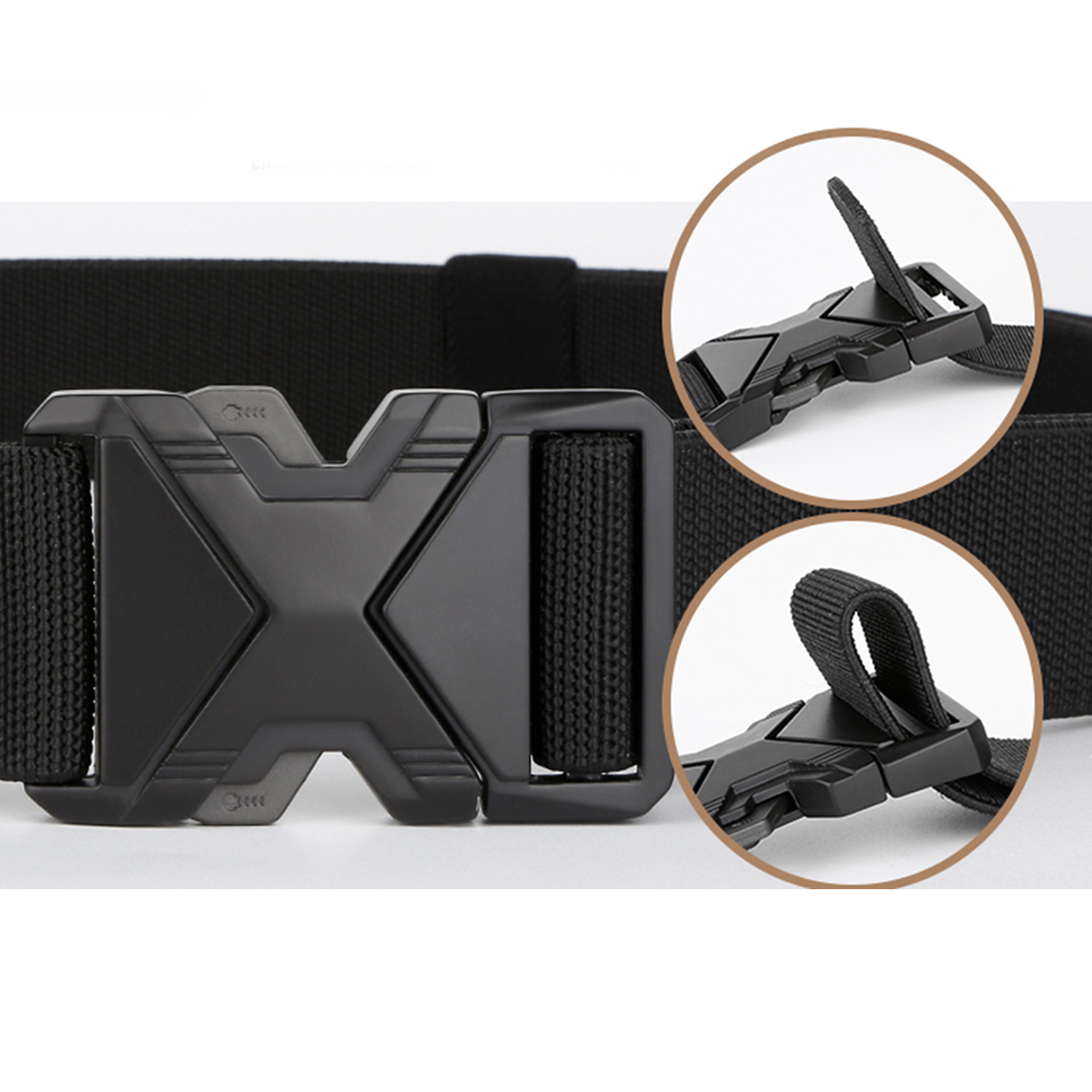 Men's Belt Quick Release buckle Tactical Elastic Belt canvas  fabric belt 3.8cm