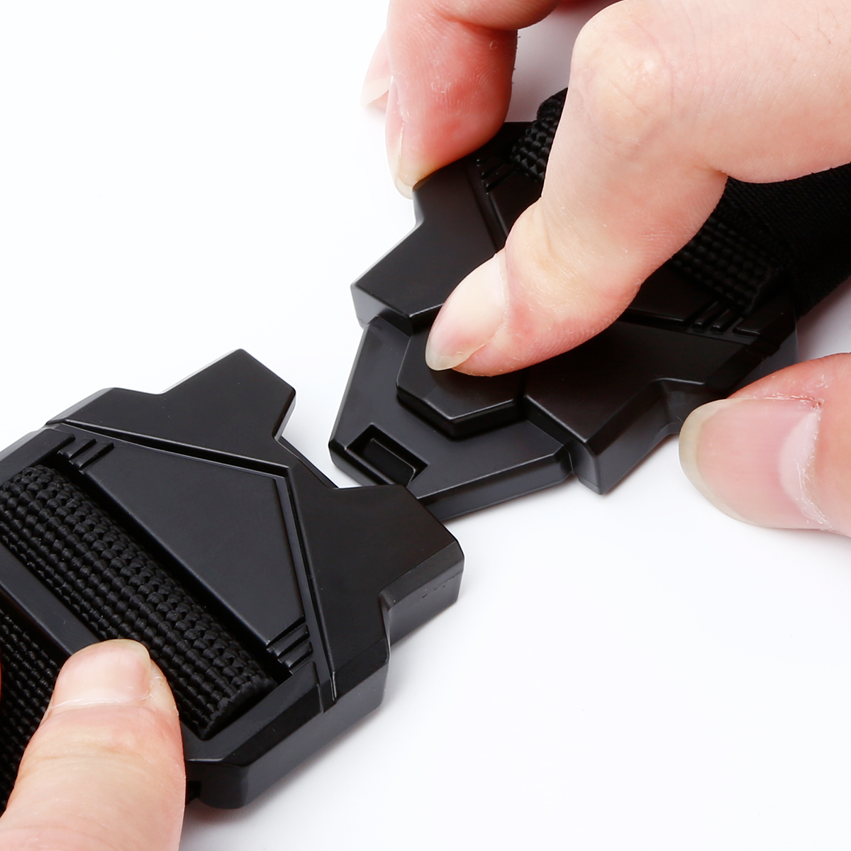Men's Belt Quick Release buckle Tactical Elastic Belt canvas  fabric belt 3.8cm