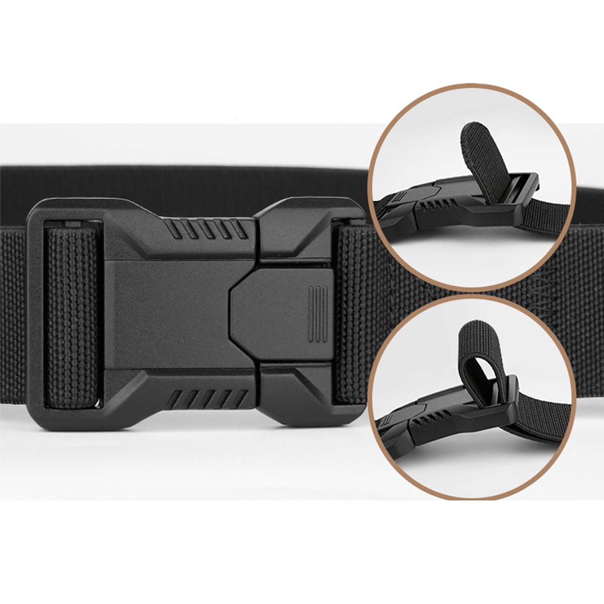 Men's Belt Quick Release buckle Tactical Elastic Belt canvas  fabric belt 3.8cm