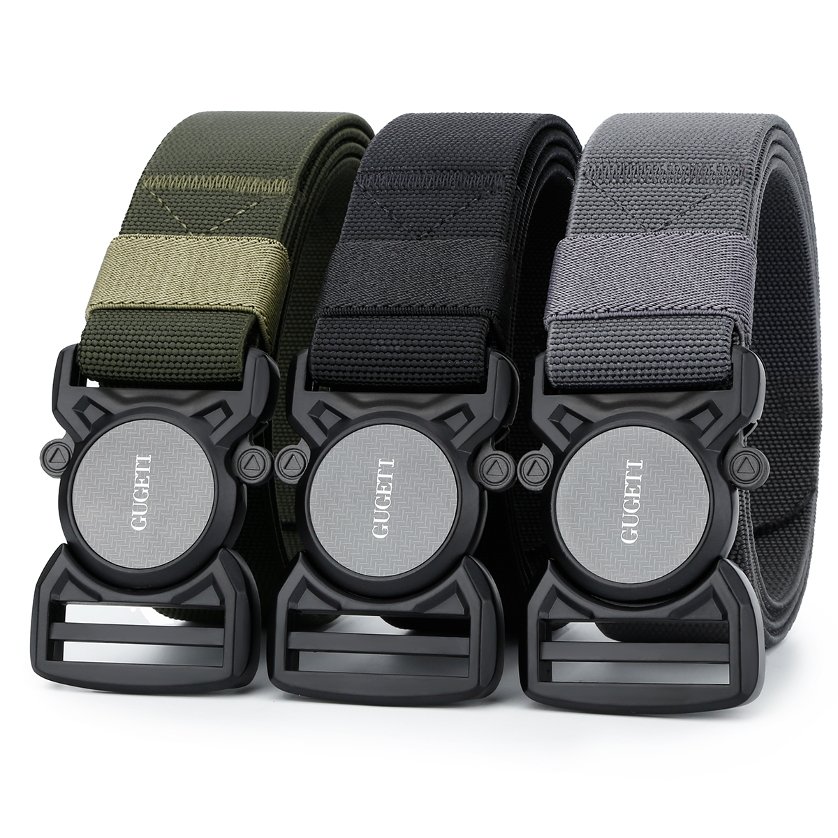 Men's Belt Quick Release buckle Tactical Elastic Belt canvas  fabric belt 3.8cm