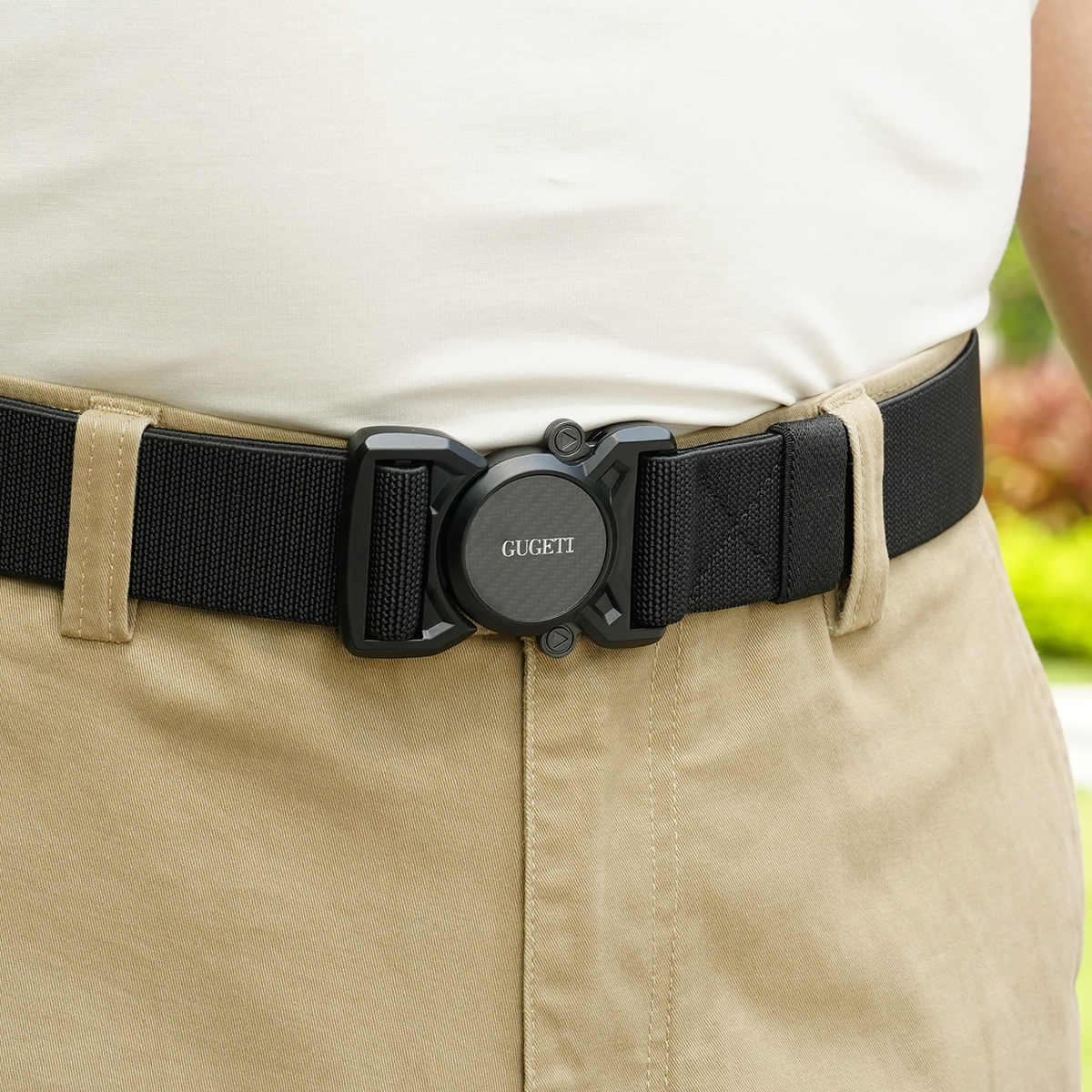 Men's Belt Quick Release buckle Tactical Elastic Belt canvas  fabric belt 3.8cm
