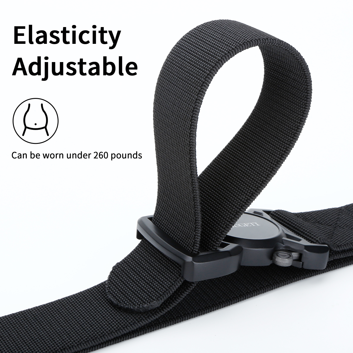 Men's Belt Quick Release buckle Tactical Elastic Belt canvas  fabric belt 3.8cm