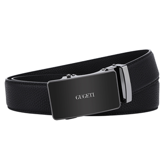GUGETI Men's Genuine Leather Belt with Automatic Buckle 3.5CM