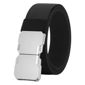 GUGETI Men's Elastic Stretch Belt with Quick Release Buckle 3.5CM
