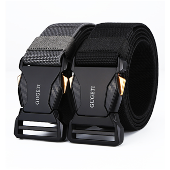 GUGETI Men's Tactical Elastic Belt with Quick Release Buckle Width 3.8cm