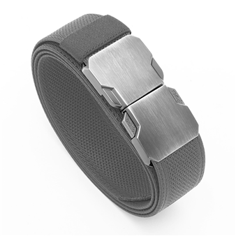 GUGETI Unisex Elastic Stretch Belt with Brushed Quick Release Buckle 3.5CM