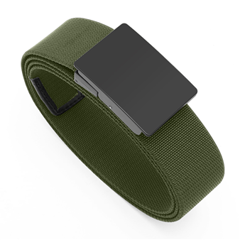 GUGETI Men's Elastic Stretch Belt with Flip-Top Plate Buckle 3.8CM 1.5in
