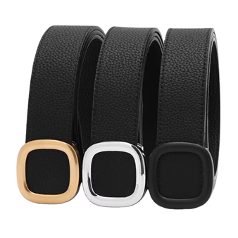GUGETI Men's Leather Belt with Magnetic Buckle 3.5CM