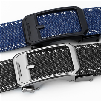 Men's Belt Pin buckle  Automatic buckle denim belt canvas  fabric belt 3.5cm