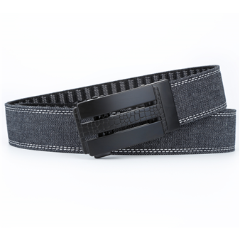 Men's Belt Crocodile grain  Automatic buckle denim belt canvas  fabric belt 3.4cm
