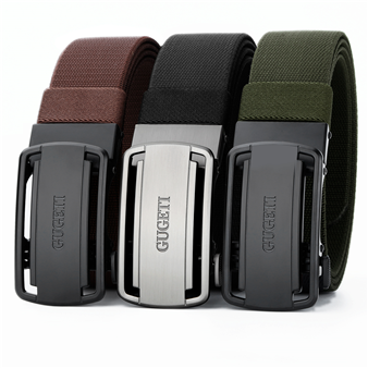 Men's Belt Automatic buckle Tactical Elastic Belt canvas  fabric belt 3.5cm
