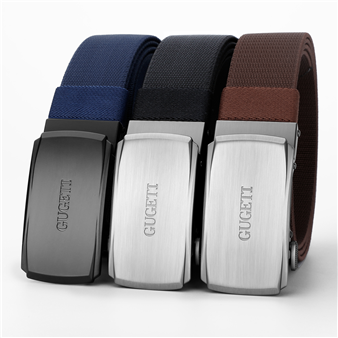 Men's Belt Automatic buckle Tactical Elastic Belt canvas  fabric belt 3.5cm