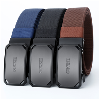 Men's Belt Automatic buckle Tactical Elastic Belt canvas  fabric belt 3.5cm