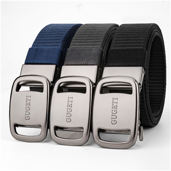 Men's Belt  Automatic buckle tank belt canvas  fabric belt 3.4cm