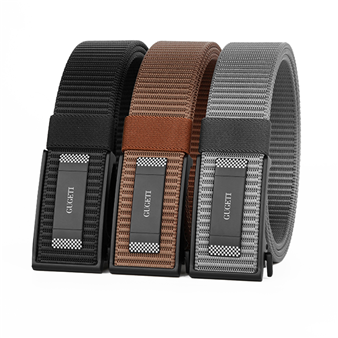 Men's Belt  Automatic buckle tank belt canvas  fabric belt 3.4cm