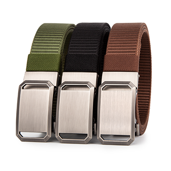 Men's Belt  Automatic buckle tank belt canvas  fabric belt 3.4cm