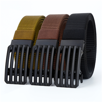 Men's Belt Line  Automatic buckle tank belt canvas  fabric belt 3.4cm