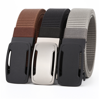 Men's Belt  Automatic buckle tank belt canvas  fabric belt 3.4cm