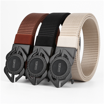 Men's Belt Watch automatic buckle tank belt canvas  fabric belt 3.4cm