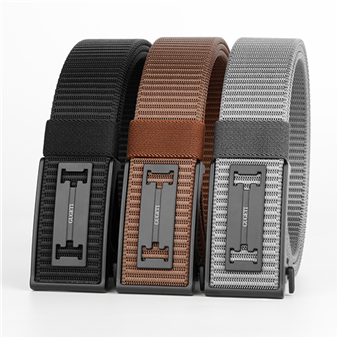 Men's Belt H Automatic buckle tank belt canvas  fabric belt 3.4cm