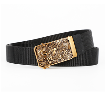 Men's Belt Dragon Automatic buckle tank belt canvas  fabric belt 3.4cm