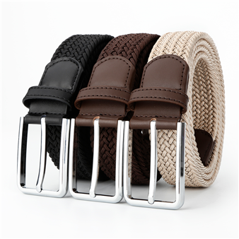 Men's Belt Pin  buckle Woven belt canvas  fabric belt 3.4cm