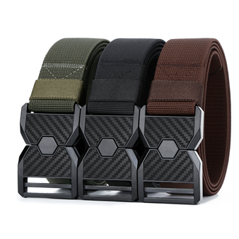 Men's Belt Quick Release buckle Tactical Elastic Belt canvas  fabric belt 3.8cm