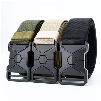Men's Belt Quick Release buckle Tactical Elastic Belt canvas  fabric belt 3.8cm