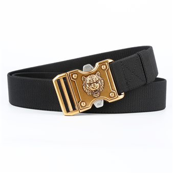 Men's Belt Tiger Quick Release buckle Tactical Elastic Belt canvas  fabric belt 3.8cm